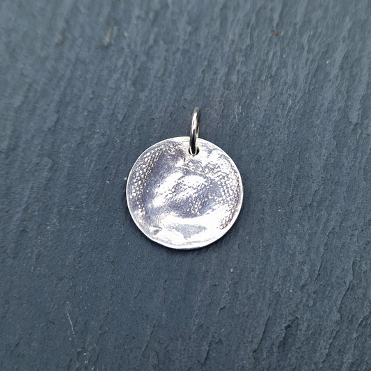 Large Fossil Imprint Charm Silver