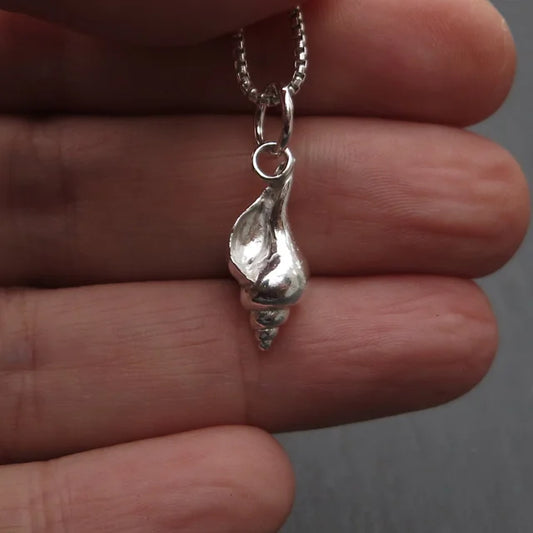 Conch Shell Charm - Silver