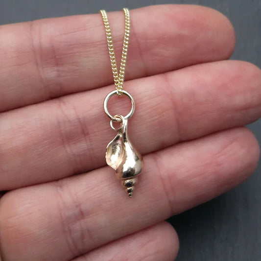 Conch Shell Charm - Gold