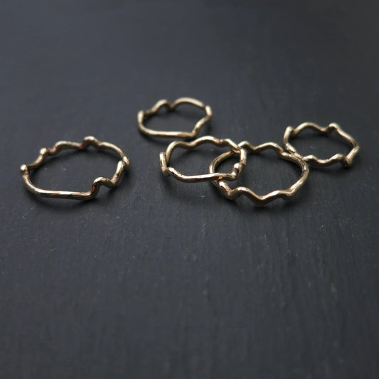 Woodland Stacker Ring - Gold