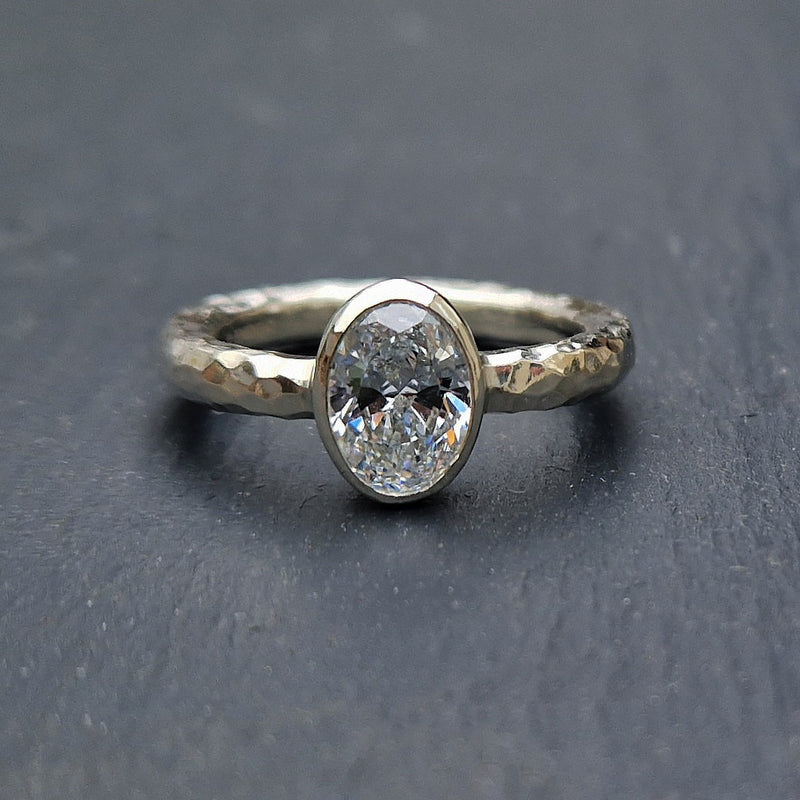 9ct White gold and diamond ring, 2023