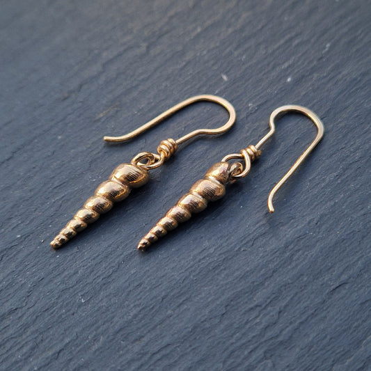 Horn Shell Earrings - Gold