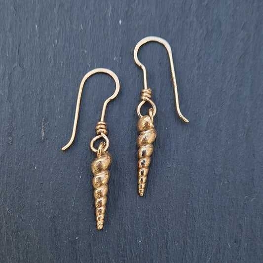 Horn Shell Earrings - Gold