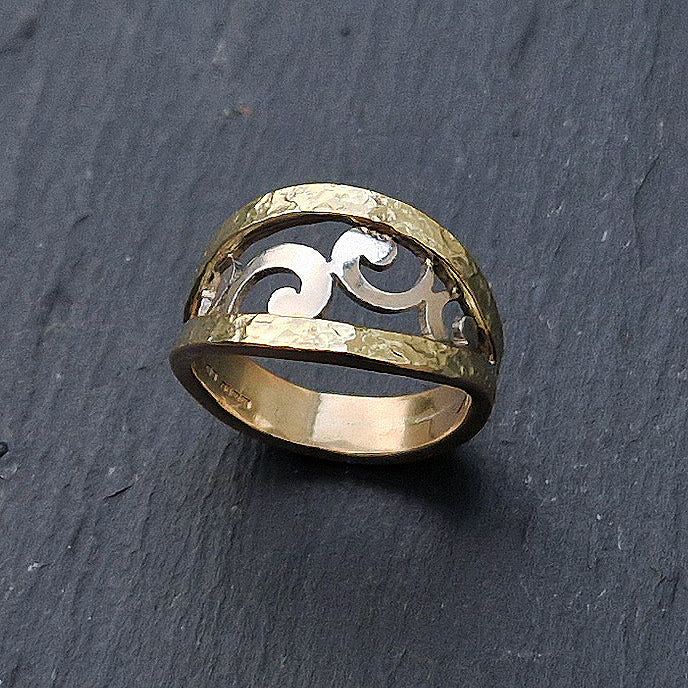 Redesigned 9ct yellow gold & silver ring, 2023