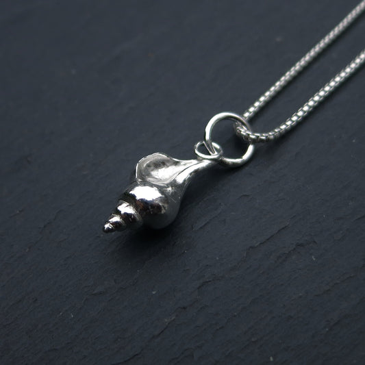 Conch Shell Pendant - Silver