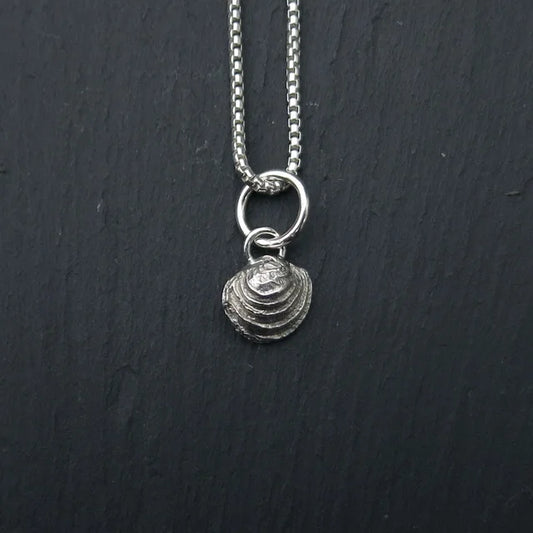 Oyster Shell Pendant - Silver