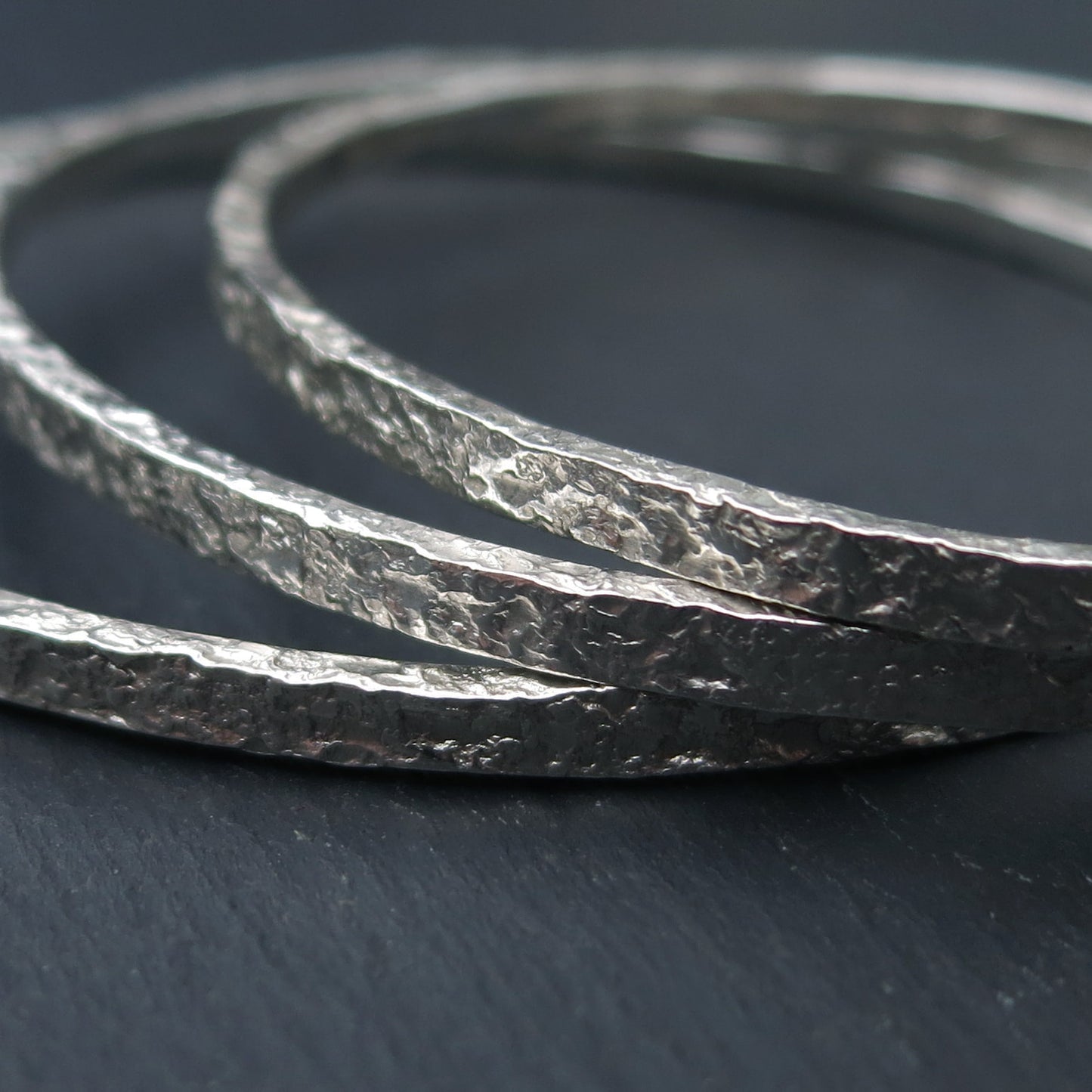 Erosion Bangle - Silver