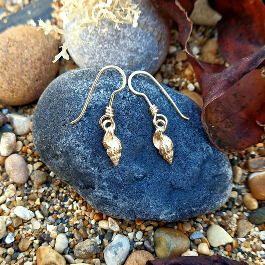 Whelk Earrings - Gold