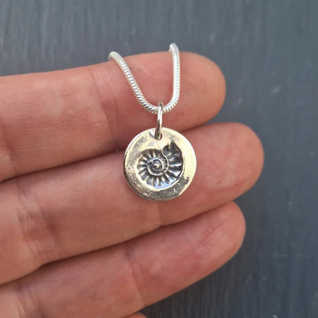 Small Fossil Imprint Charm - Gold