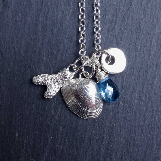 'Shoreline' necklace with Topaz - Silver