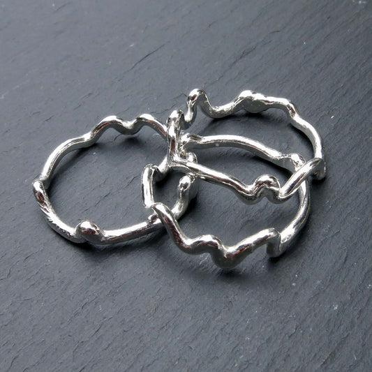 Woodland Stacker Ring - Silver